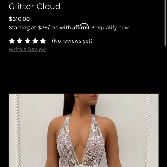 Glitter Cloud Silver Halter Dinner/Birthday Dress - Picture 5 of 5